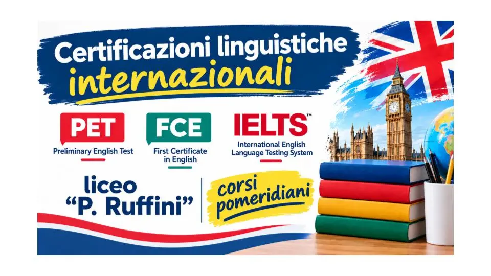 Iscrizione corsi di certificazioni linguistiche internazionali PET - FCE - IELTS